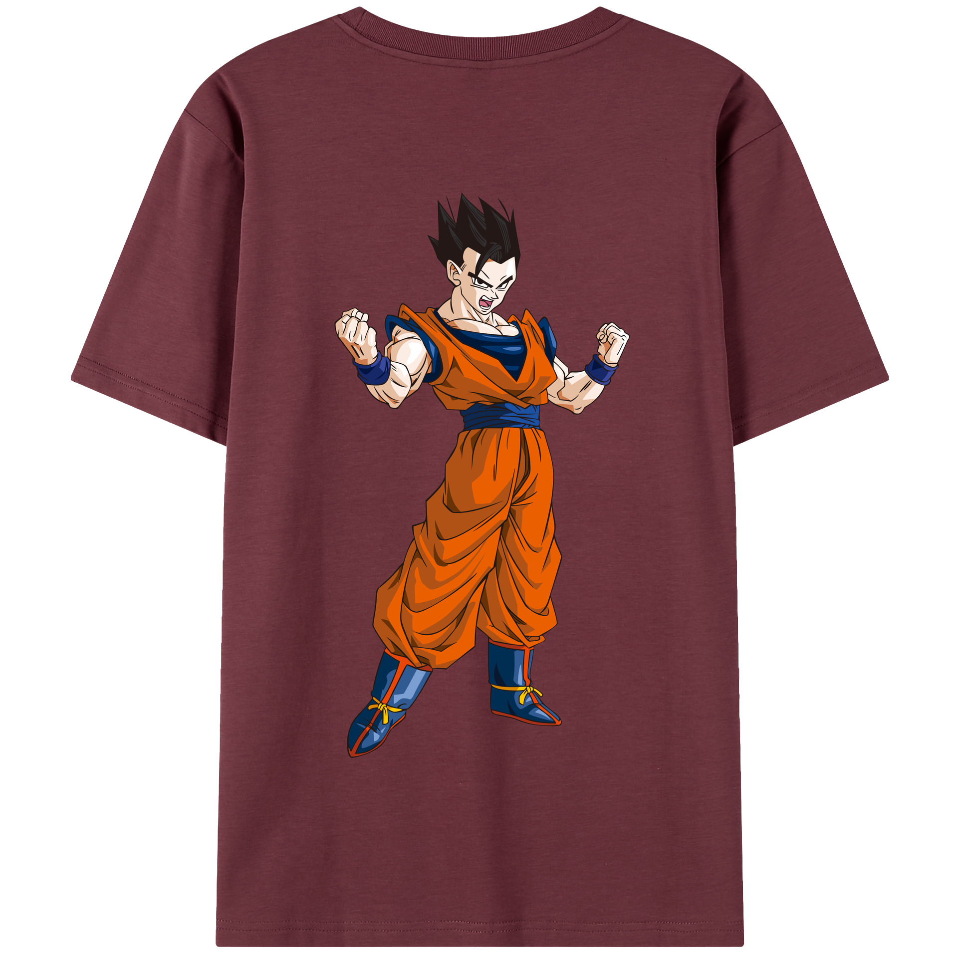 （画像用） ドラゴンボール 孫 悟飯（そんごはん）DRAGON BALL Son Gohan 綿100％半袖Tシャツ（背面プリント）